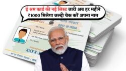 ₹1000 का डायरेक्ट ट्रांसफर: ई-श्रम कार्डधारकों के लिए नई सूची जारी!